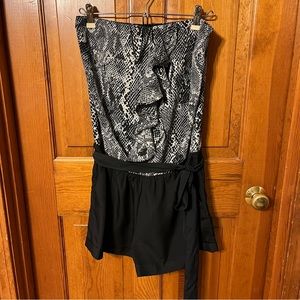 Express snakeskin romper